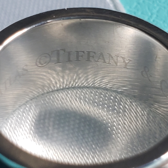 Tiffany & Co Sterling Silver Titanium  Atlas Ring - Picture 5 of 7
